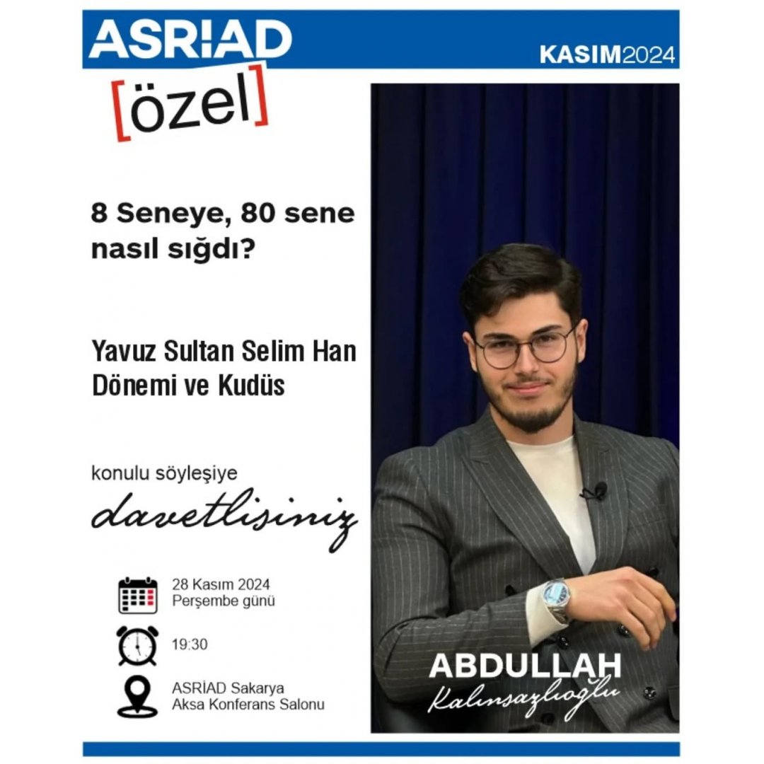 ASRİAD Kasım etkinliğinde Yeni Nesil Tarihçi Abdullah Kalınsazlıoğlu iş dünyası ve tarih perspektifini üyelerle paylaştı, networking fırsatları sunuldu.